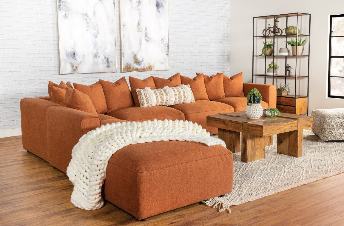 Jennifer Collection left chaise sectional in a relaxed Los Angeles setting