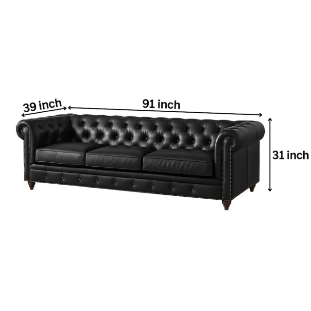Chesterfield Sofa Black Sofa Sofas / Sectionals