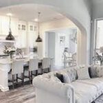 Modern WHITE Living Room - Kitchen Set