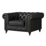 Chesterfield Sofa Chair Black — Chair, Sofas / Sectionals