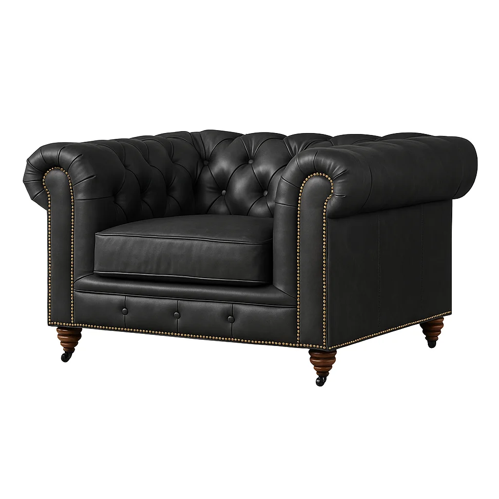 chesterfield-sofa-black-chair Chesterfield Sofa Chair Black — Chair, Sofas / Sectionals