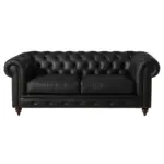 Chesterfield Sofa Loveseat Black — Loveseat, Sofas / Sectionals