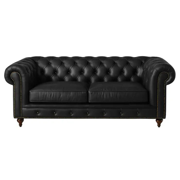 Chesterfield Sofa Loveseat Black