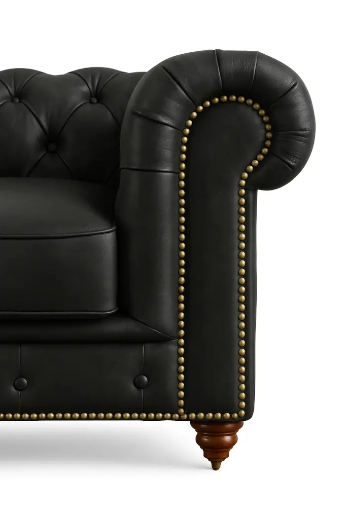 Chesterfield Sofa Loveseat Black