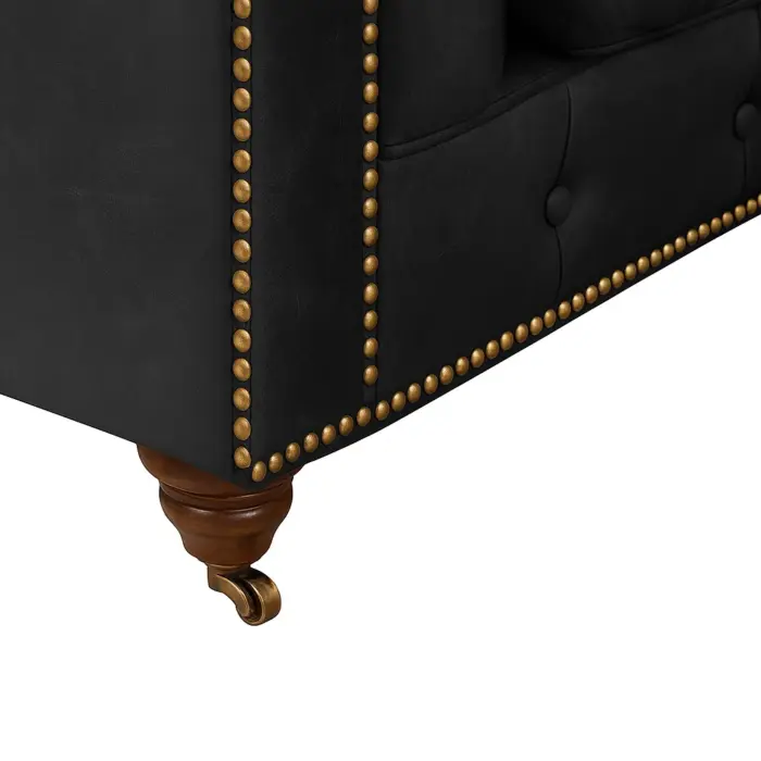 Chesterfield Sofa Loveseat Black