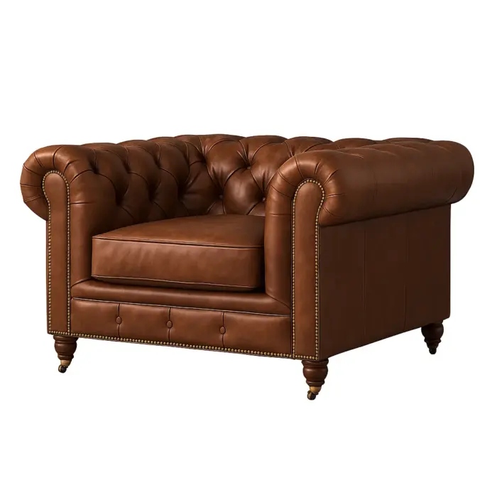 Chesterfield Sofa Chair Brown