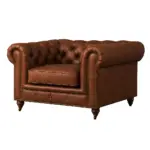 Chesterfield Sofa Chair Brown — Chair, Sofas / Sectionals