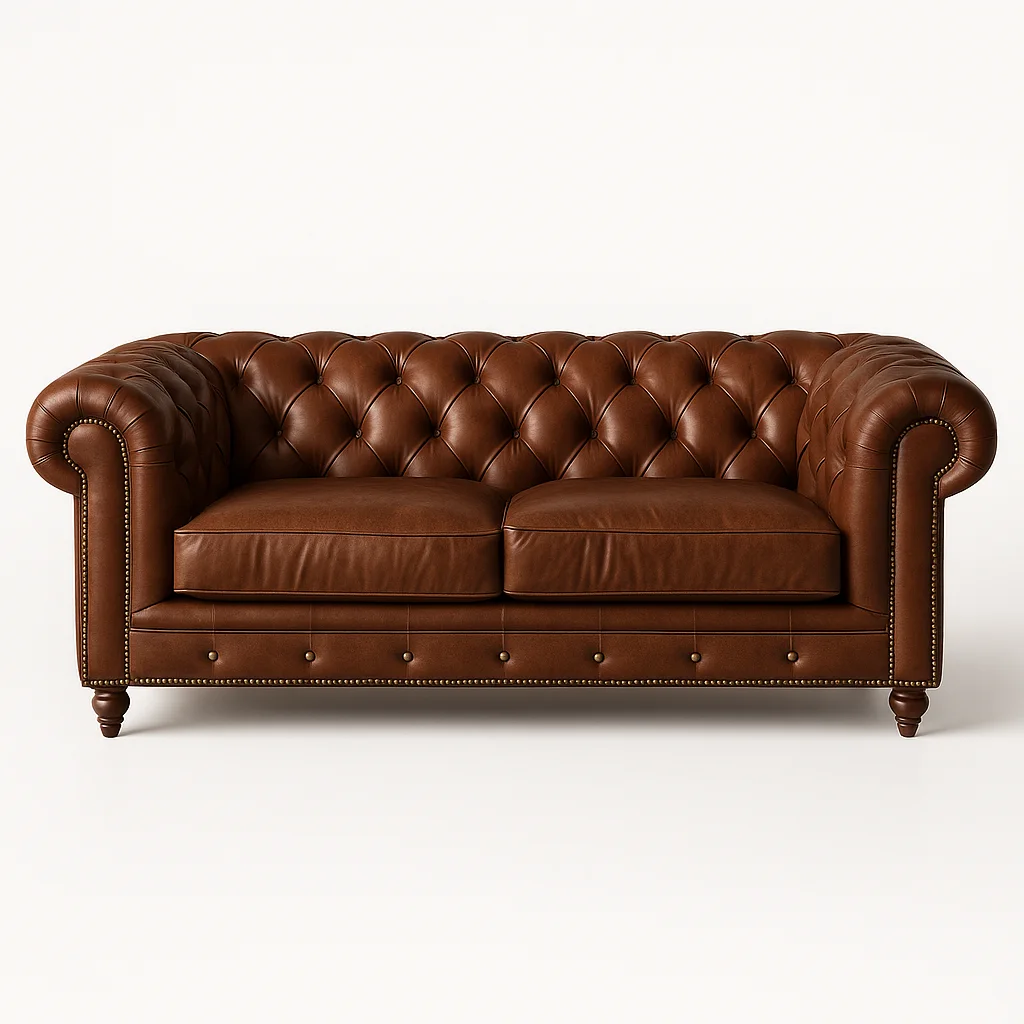 chesterfield-sofa-brown-loveseat-2 Chesterfield Sofa Loveseat Brown