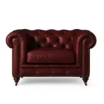 Chesterfield Sofa Chair Burgundy — Chair, Sofas / Sectionals