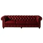 Chesterfield Sofa Burgundy Sofas / Sectionals
