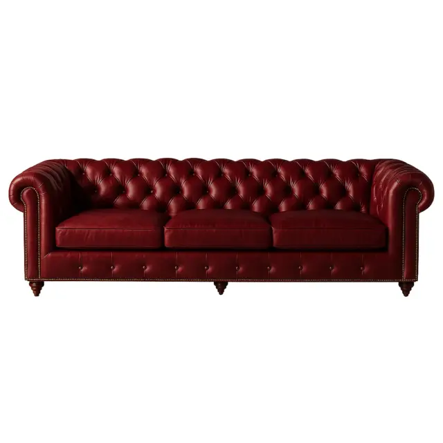Chesterfield Sofa Burgundy Sofas / Sectionals