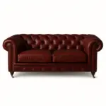 Chesterfield Sofa Loveseat Burgundy Loveseat Sofas / Sectionals