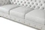 Chesterfield Sofa Loveseat White — view 5