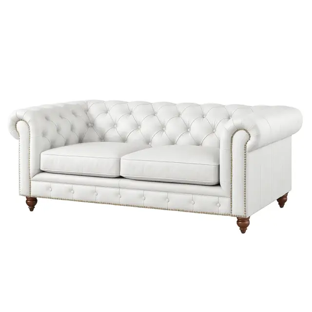 Chesterfield Sofa Loveseat White