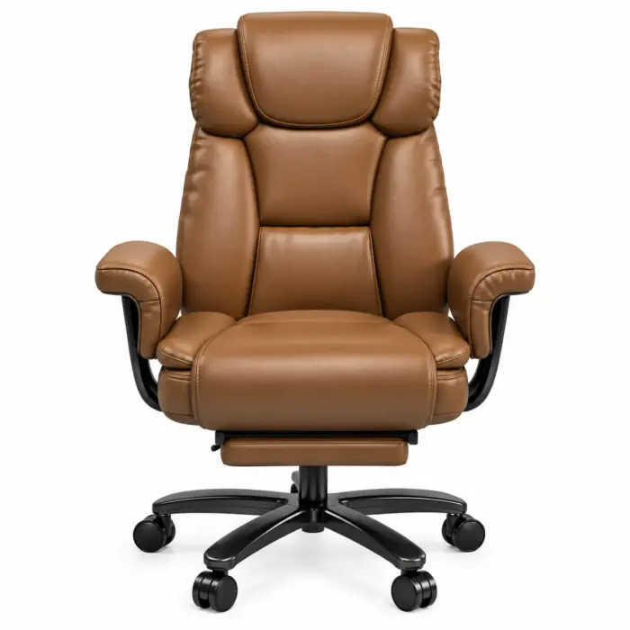 Brown big and tall executive desk chair