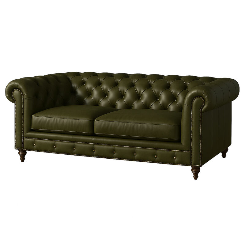 Chesterfield Sofa Loveseat Green