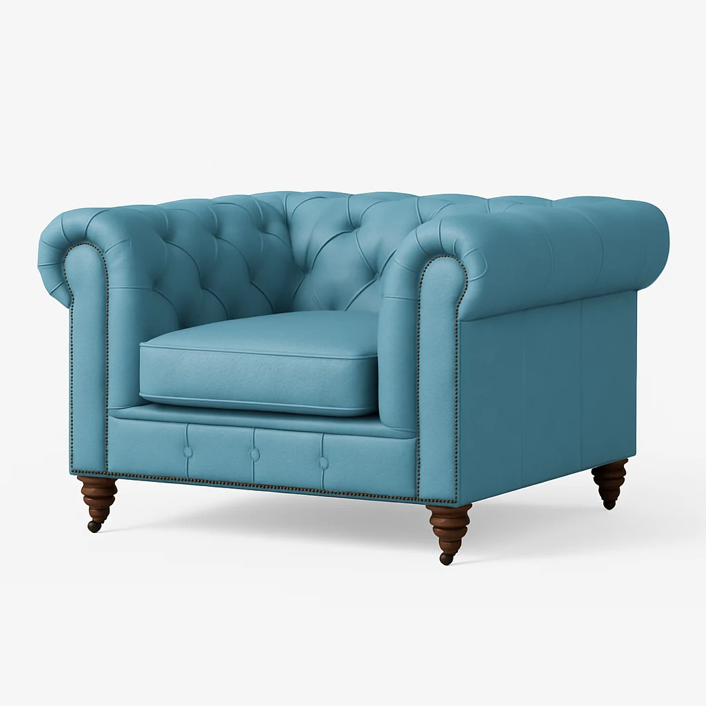 Chesterfield Sofa Chair Sky Blue Chesterfield Sofa Chair Sky Blue