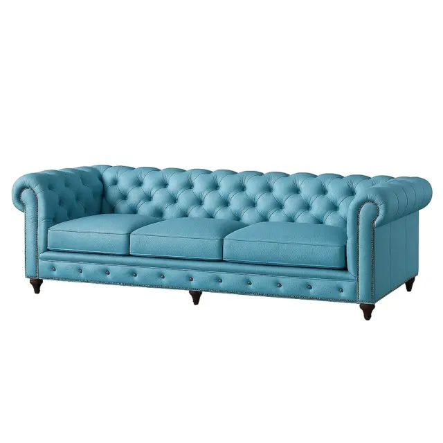 Chesterfield Sofa Sky Blue