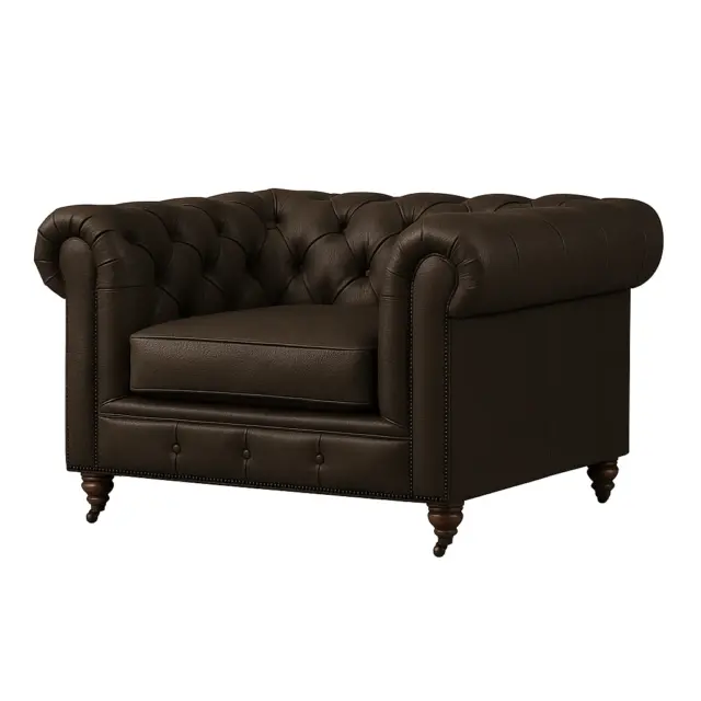 Chesterfield Sofa Chair Chocolate