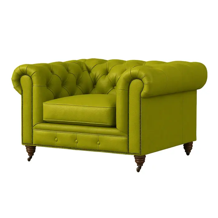Chesterfield Sofa Chair Chartreuse