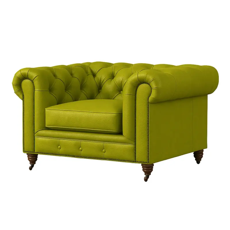 Chesterfield Sofa Chair Chartreuse