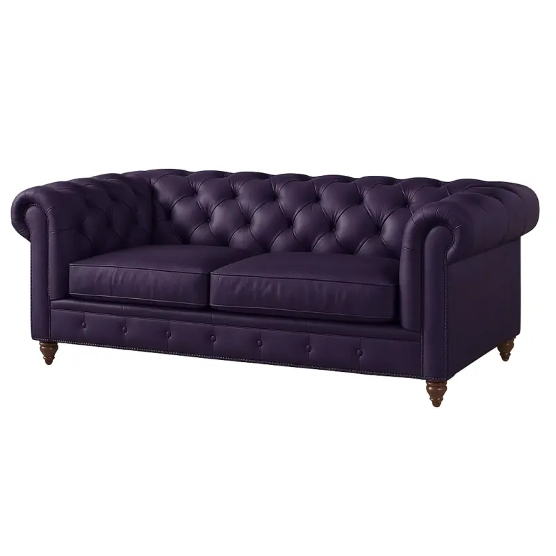 Chesterfield Sofa Loveseat Purple