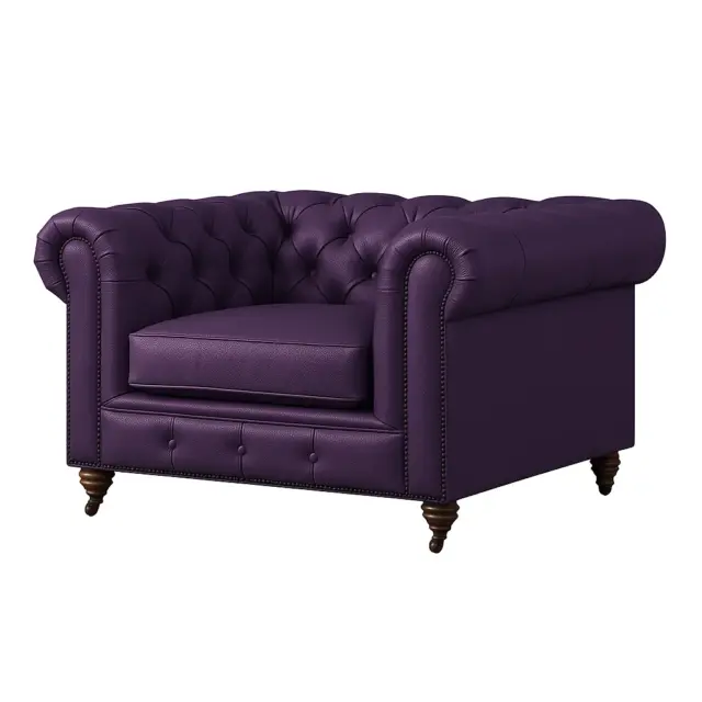 Chesterfield Sofa Chair Purple