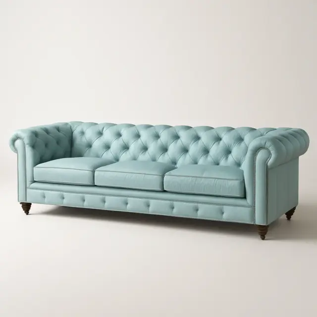 Chesterfield Sofa Light Ice Blue