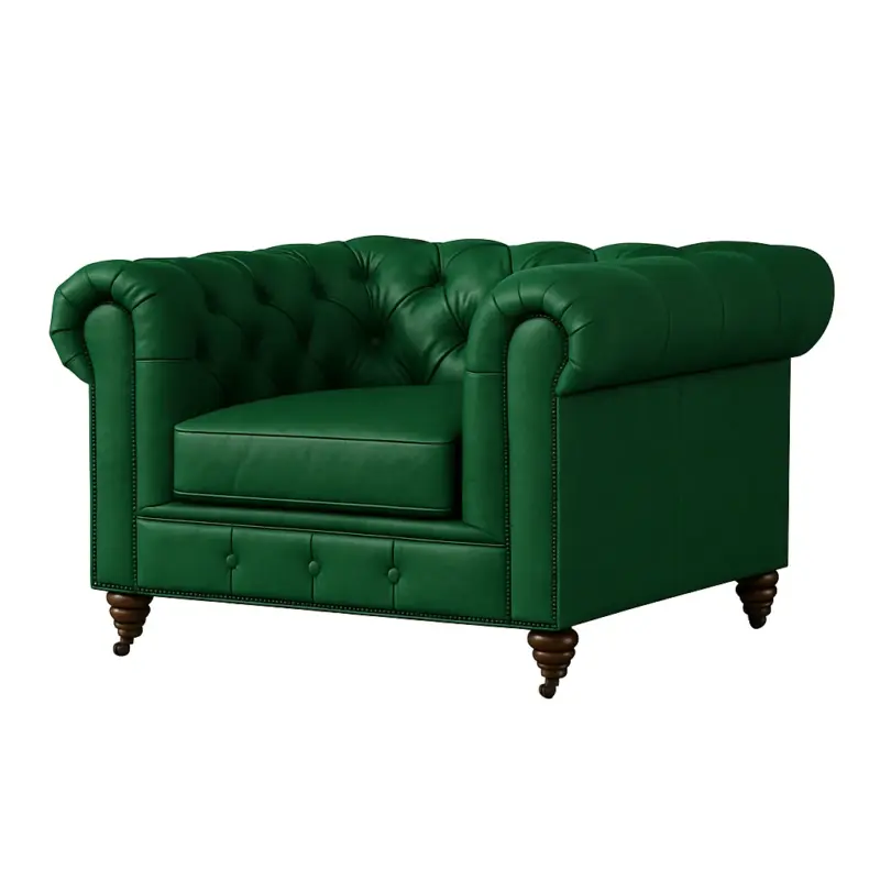 Chesterfield Sofa Chair Emerald Green