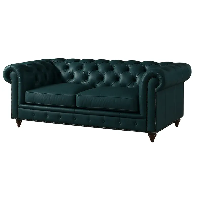 Chesterfield Sofa Loveseat Deep Teal