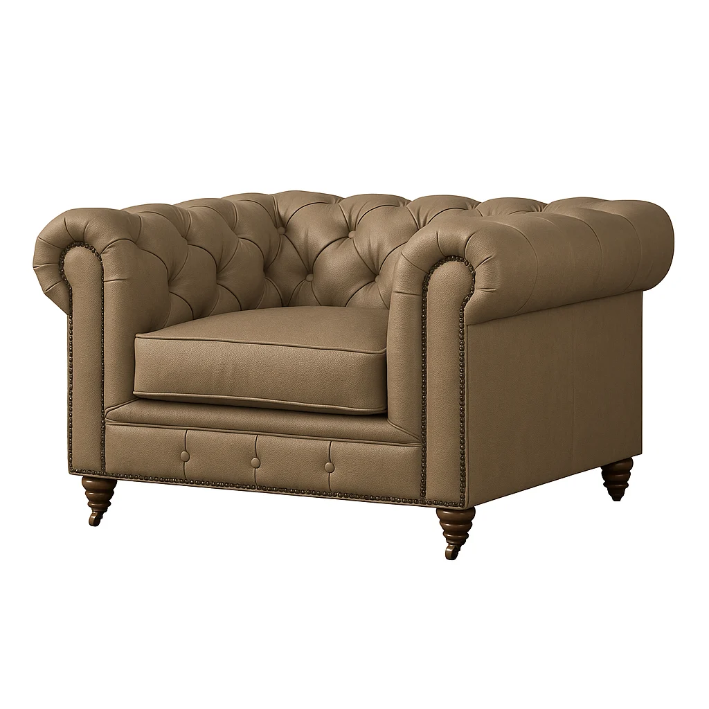 Chesterfield Sofa Chair Mushroom