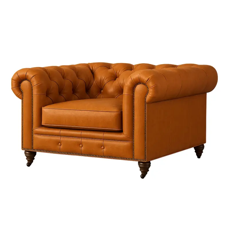 Chesterfield Sofa Chair Cognac