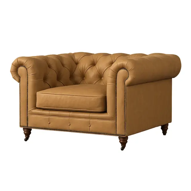Chesterfield Sofa Chair Camel
