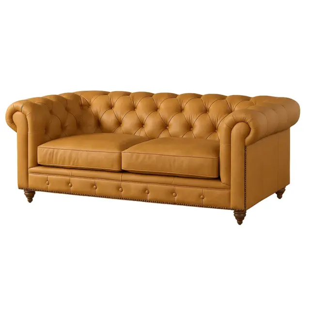 Chesterfield Sofa Loveseat Camel