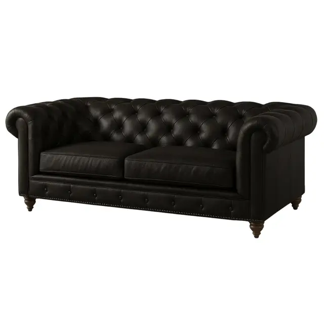 Chesterfield Sofa Loveseat Espresso