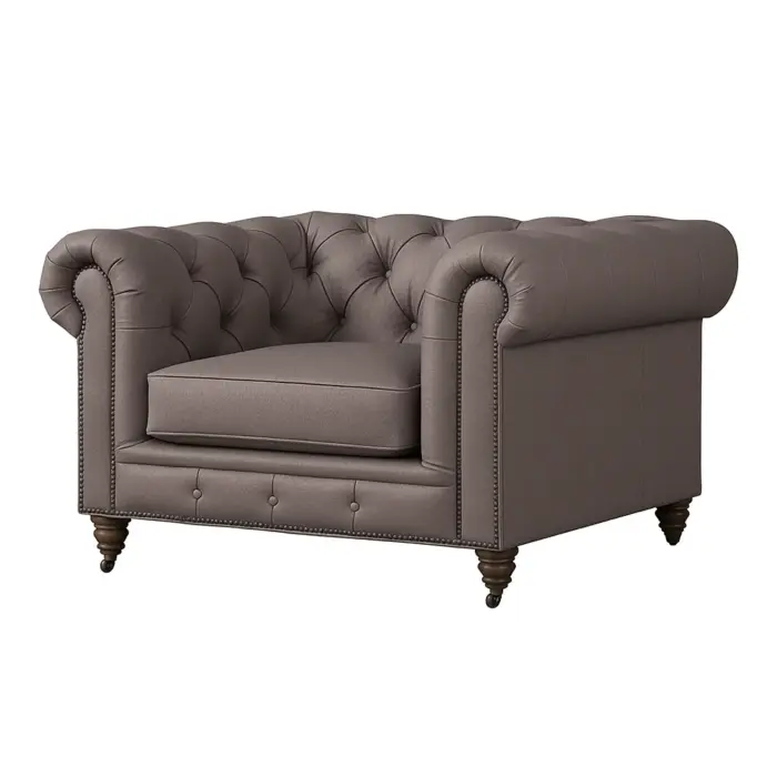 Chesterfield Sofa Chair Mauve Gray