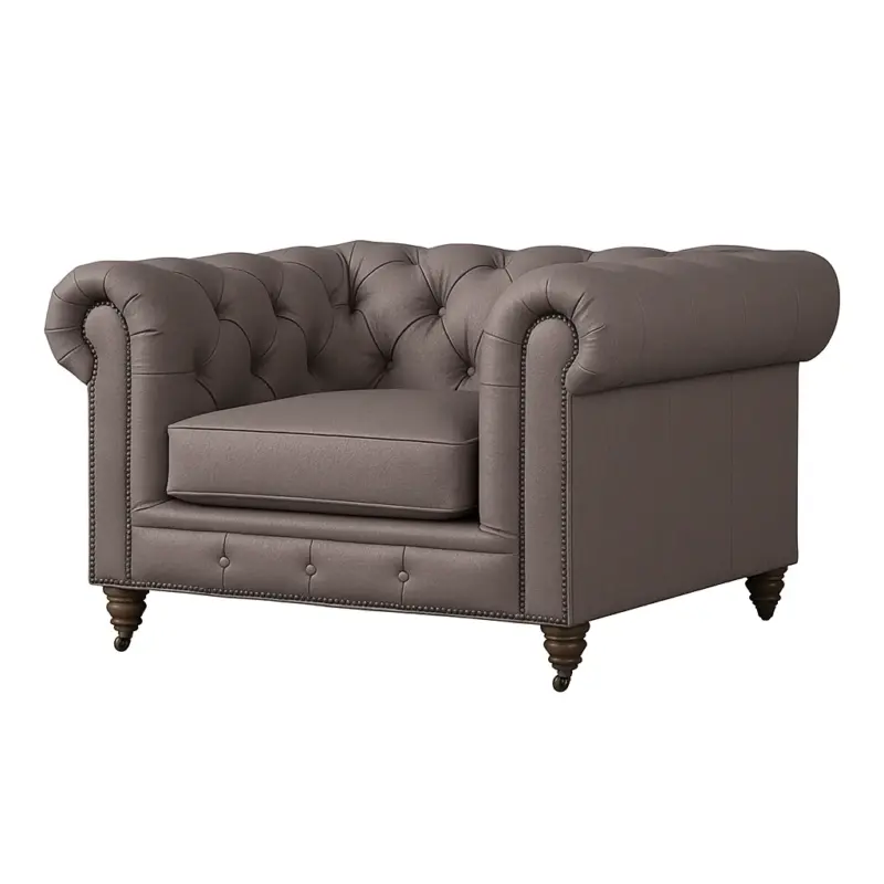 Chesterfield Sofa Chair Mauve Gray