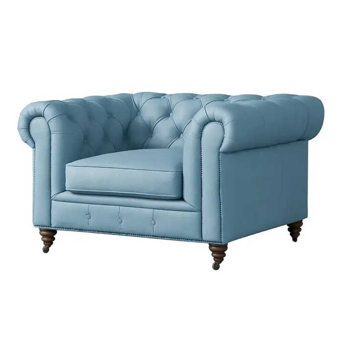 Chesterfield Sofa Chair Powder Blue