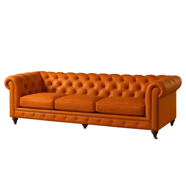 Chesterfield Sofa Orange