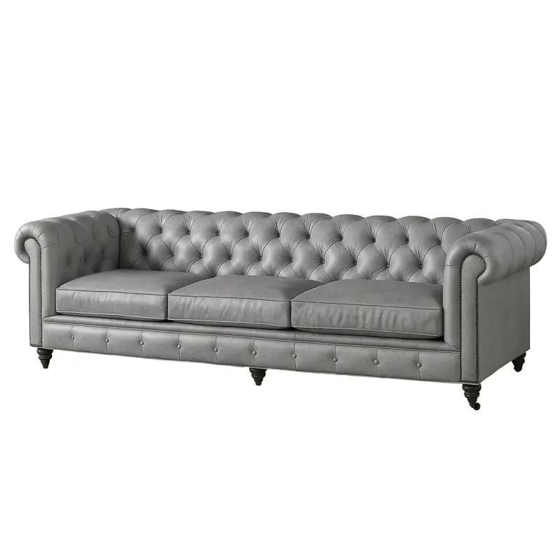 Chesterfield Sofa Silver Gray