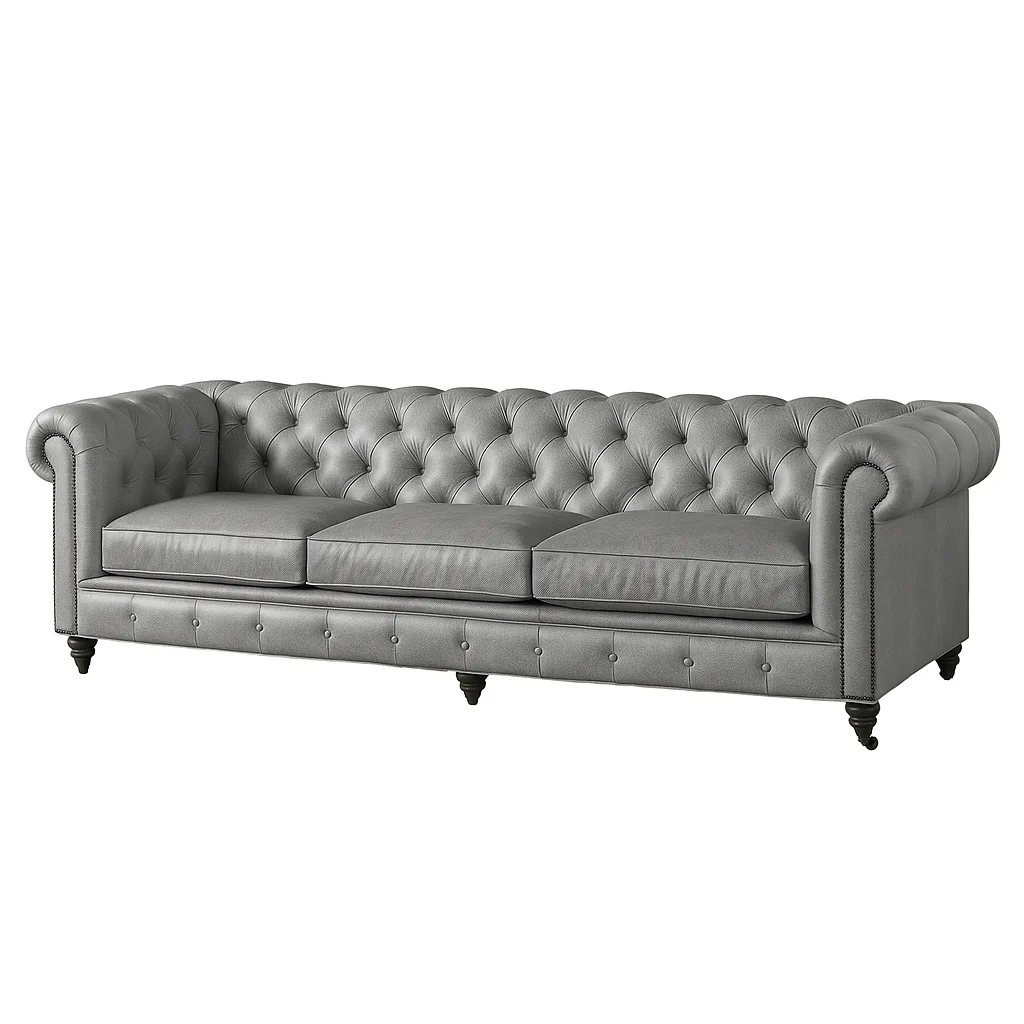 Chesterfield Sofa Silver Gray Chesterfield Sofa Silver Gray