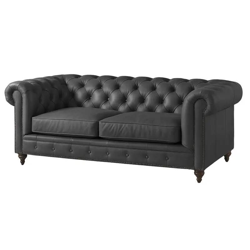 Chesterfield Sofa Loveseat Slate Gray