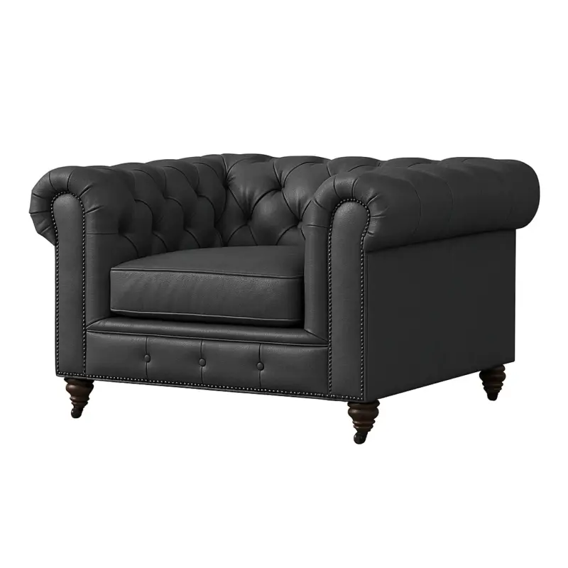 Chesterfield Sofa Chair Slate Gray