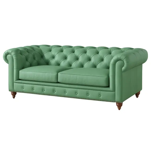 Chesterfield Sofa Loveseat Mint Green