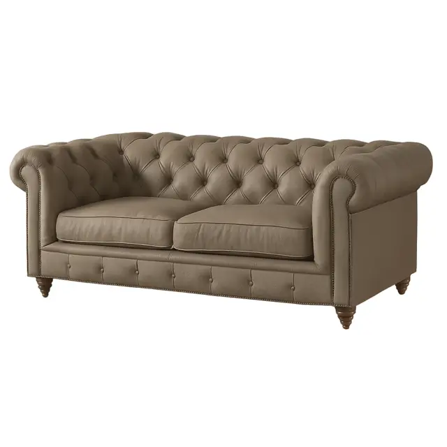 Chesterfield Sofa Loveseat Taupe