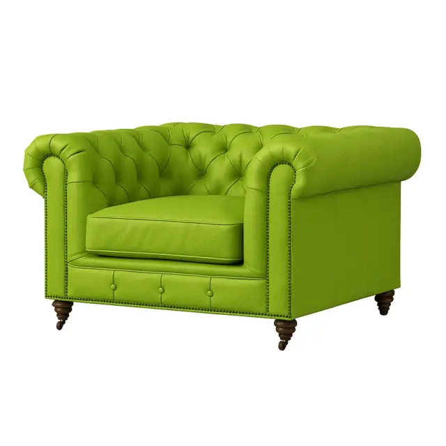 Chesterfield Sofa Chair Lime Green