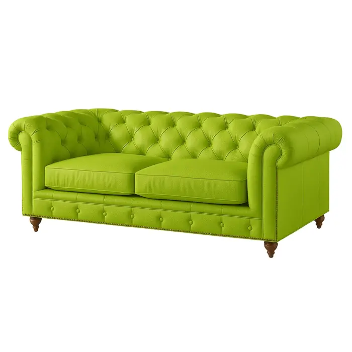Chesterfield Sofa Loveseat Lime Green