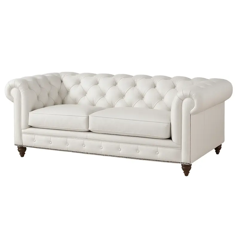 Chesterfield Sofa Loveseat Snow White
