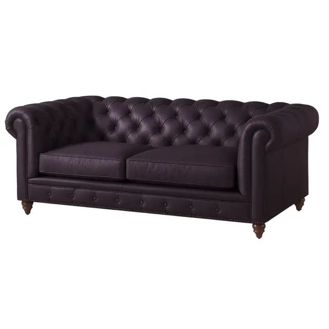 Chesterfield Sofa Loveseat Eggplant