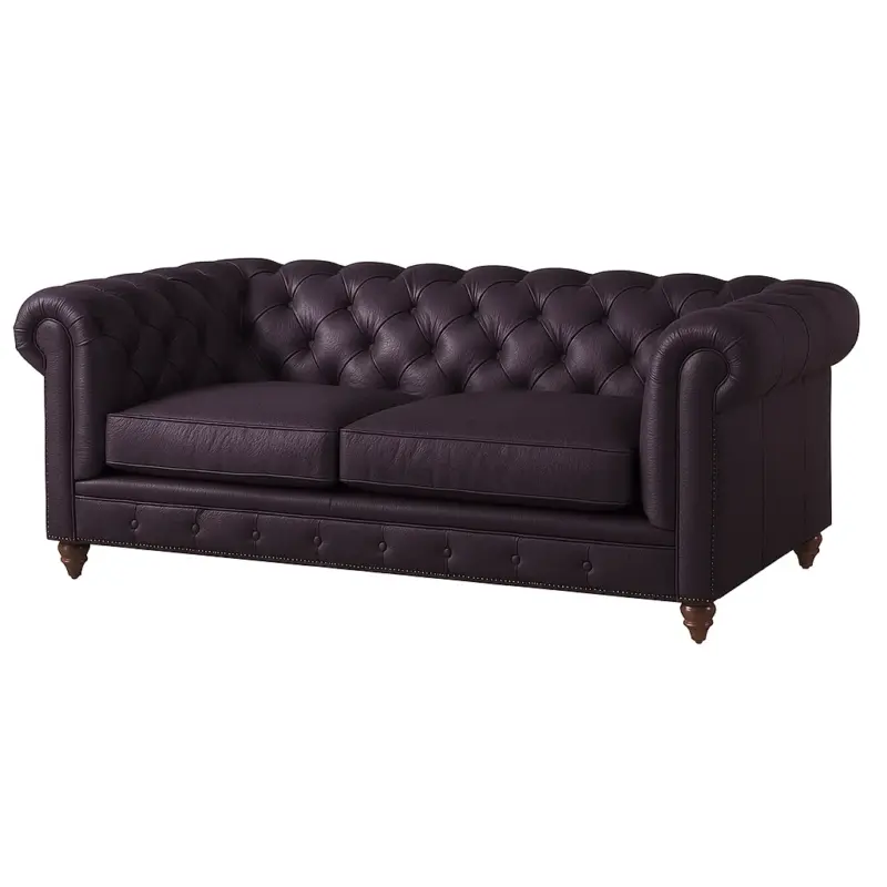 Chesterfield Sofa Loveseat Eggplant